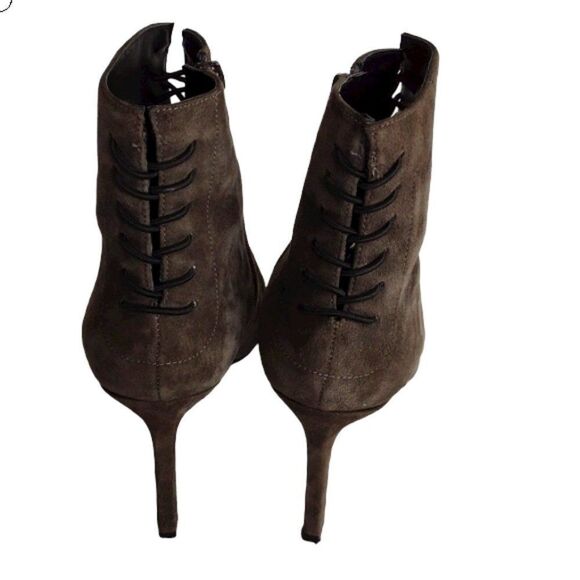 Kendall & Kylie Women’s Ankle Boot Pointed Toe Stiletto Heels Grey Suede Witchy - Picture 6 of 12